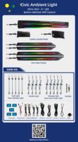 Lumière ambiante dynamique Symphony pour Honda Civic 10ème génération 2016 - 2021, accessoires d'éclairage LED intérieur
