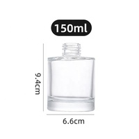 Bouteilles de diffuseur à roseaux en verre vides de luxe 50 ml avec bouchon à vis, gravure et sérigraphie pour parfums et fragrances