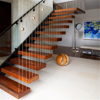 CBMmart – escalier intérieur Standard australien moderne, marches en bois et caoutchouc, escalier intérieur en acier