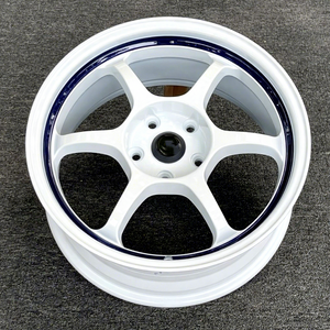 Nuevas llantas de carreras <span class=keywords><strong>Sayan</strong></span> RG1 de 17 pulgadas, de aleación de aluminio fundido, multirradio, blancas con borde azul, ligeras y de alto rendimiento. - Product Image 2