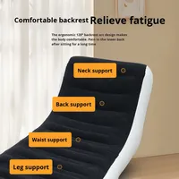 Fauteuil gonflable en forme de L Canapé simple inclinable pour le camping en plein air Chaise longue gonflable paresseuse pour le salon