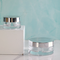 Usine En Gros Conception Unique 20g/70g Clair Crème Pour Le Visage Pot De Crème Pour Les Yeux Double Core Soins De La Peau Emballage Pot avec Couvercle En Argent
