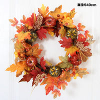 Fleurs et fruits artificiels, couronnes et guirlande de noël, grande porte d'entrée de 50cm, décorations d'halloween pour l'extérieur, vente en gros, 2022