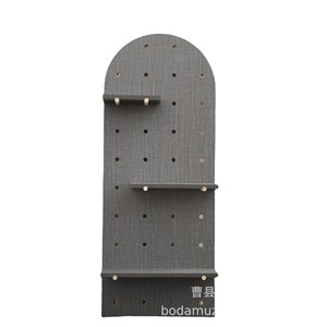 Pegboard Wall Mounted <b>Storage</b> Rack Solid Wood Modern Simple Design For <b>Kitchen</b> Living Room Bedroom Shelf - Product Image 5