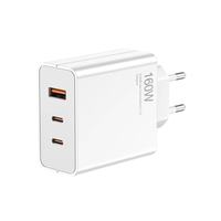 Pengisi Daya Cepat USB-C PD 160W 3 Port USB+2 Tipe C Pengisi Daya Dinding Cepat QC 3.0 Adaptor Daya Ponsel