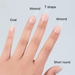 420 capsules d'ongles artificiels mats, forme amande, cercueil, en T, couvrance totale, <span class=keywords><strong>faux</strong></span> ongles givrés, pointes en <span class=keywords><strong>gel</strong></span> souple - Product Image 4