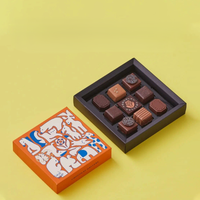 Boîte cadeau de bonbons au chocolat sur mesure, design couvercle et base, forme rectangulaire, revêtement UV, gaufrage, logo/graphisme personnalisé, papier