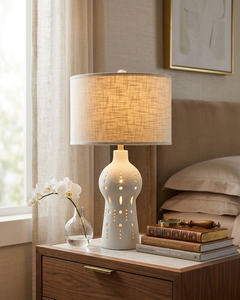 Mother of Pearl Plug in White Table <b>Lamp</b> Seashell Table <b>Lamp</b> Luxury Decorative Table <b>Lamp</b> with Drum Shade for Hotel - Product Image 6
