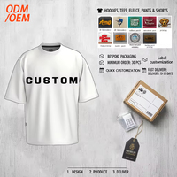 Casual Bestseller Multicolor Custom Logo 100% Katoenen Gebreide Oversized Solid Streetstyle T-shirt met Korte Mouwen voor Heren 260g