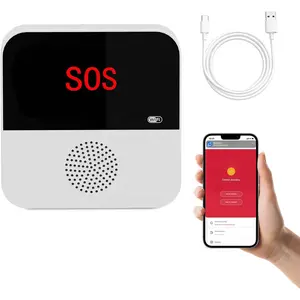 Hochwertiger WLAN Krankenhausalarm tragbares Button Älter drahtloses SOS-Notfallwarnsignal Anrufsystem für Patienten und Ältere Menschen