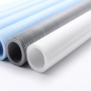 Couvercle de fil flexible <span class=keywords><strong>Tube</strong></span> ondulé en PVC Couvercle de fil électrique/automatique (blanc) Longueur en mètre (25MM, 5 MÈTRES) - Product Image 1