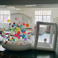 Tente gonflable transparente en PVC HTH, bulle rebondissante pour les fêtes d'enfants, utilisation en intérieur, 3m-5m/10ft+6.5ft+5.9ft