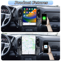 Autoradio Android Auto pour Chevrolet Silverado/GMC 2019-2023, navigation GPS, écran tactile, lecteur multimédia DVD