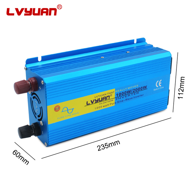 LVYUAN Inversor 1000W 2000W High Quality Pure Sine Wave Power Inverter DC 12V 24V 48V AC 220Volt Inverter Pure Sine Wave