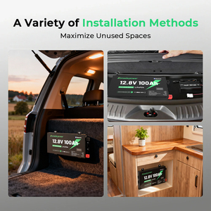 슬림 리튬 철 배터리 12V 100Ah/200Ah/300Ah | 캠핑 자동차 태양열 및 해양 사용을 위한 딥 사이클 <span class=keywords><strong>LiFePO4</strong></span> 배터리 팩 - Product Image 4