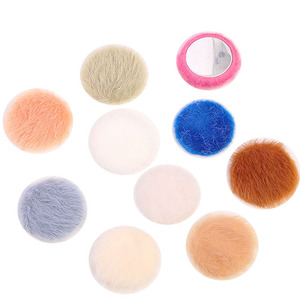 Botones de Pompón de Imitación de Conejo, Base Redonda y Plana, para Manualidades, Joyería y Accesorios para el Cabello, 10 Colores Aleatorios, Estilo Casual - Product Image 4