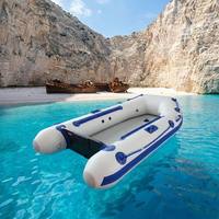 Bateau pneumatique pliable professionnel haute vitesse en PVC, durable, pour la pêche et le canoë-kayak en extérieur, avec plancher en Drop Stitch gris, pour 2 personnes