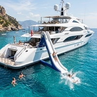 Toboggan aquatique gonflable BOYAN de haute qualité pour yacht/bateau, toboggan aquatique gonflable pour mer/lac