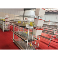 Cage à poulets de chair manuelle à 3 niveaux et 6 portes, en fil galvanisé vertical, sans moteur, pour ferme
