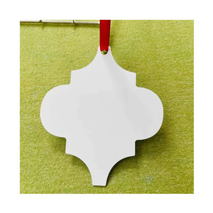 Adorno Navideño de Aluminio Blanco Personalizado con Forma de <span class=keywords><strong>Arabesco</strong></span> para Sublimación, Modelo Dalijia 2026 - Product Image 3