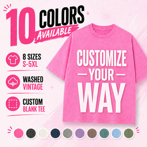 Camiseta de algodón grueso de estilo vintage con lavado especial, personalizada con estampado, de corte oversize, para streetwear, de marca privada. - Product Image 1