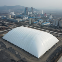 Structure gonflable en PTFE/PVDF écologique sur mesure, dôme pneumatique pour stade sportif, auvent gonflable, abri de garage, résistant au feu, fourni par l'usine