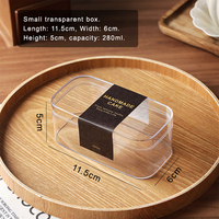 Boîte à gâteau rectangulaire en plastique PS acrylique transparente pour emballage de collations, biscuits et snacks