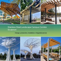 Sculpture d'arbre minimaliste moderne en acier inoxydable - Solutions de jardinières intégrées avec sièges, finition miroir poli, pour l'aménagement urbain