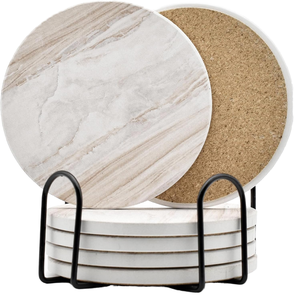 Sous-verres en céramique écologiques modernes en gros, absorbants pour tasses à café et tables basses - Product Image 2