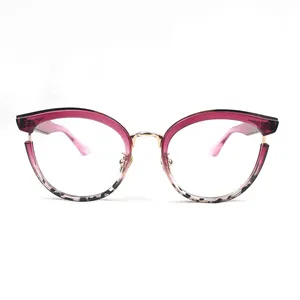 Hot Sale New Style Wholesale Round TR Reading Glasses Stylish Cat Eye Plastic Eyeglasses Acetate Eyewear Optical Frames