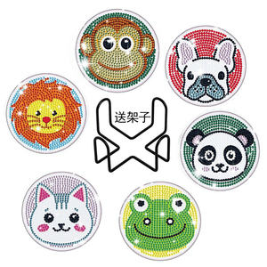 Bán Buôn 6/8Pcs DIY Kim Cương Sơn Đế Lót Ly Khảm Chống Trượt Cup Đệm Với Giá Thạch Tranh Trang Trí Nội Thất - Product Image 5