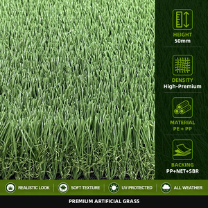 <span class=keywords><strong>Gazon</strong></span> artificiel paysager vert tricolore haute densité 50 mm pour aménagement paysager de villas, jardins et centres de villégiature - Product Image 2