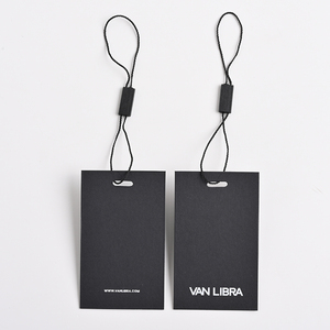 Tái Chế Quần Áo May Mặc Hangtags Nhãn Biểu Tượng Tùy Chỉnh Sang Trọng Màu Đen Treo Thẻ Cho Thương Hiệu Quần Áo - Product Image 1