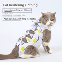 Baju Operasi Kucing Betina dari Bahan Polyester Lembut dan Bernapas, Dilengkapi Perban Anti-Jilat untuk Pemulihan Pasca Operasi