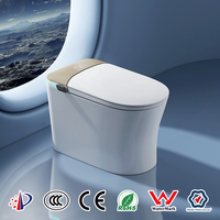 Siège de toilette intelligent avec bidet électronique, télécommande, montage mural, salle de bain monobloc, montage au sol, forme allongée, siphon en S