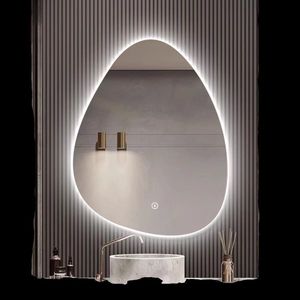 Modern Bathroom LED Smart <strong>Mirror</strong> Wall-Mounted Irregular Hanging Makeup <strong>Mirror</strong> Bright LED Light Decoration <strong>Maison</strong> Home Decor - Product Image 1