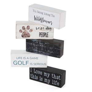 Hand Made Mini Block Wood Sign <strong>Bathroom</strong> Decor Wood Sign <strong>Funny</strong> Sayings <strong>Quotes</strong> Small Mini Block - Product Image 1