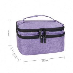 BSCI factory Custom Logo Double-Layer Organizer Holds 30 Bottles Essential Oil <b>Carrying</b> <b>Case</b> Storage Bags - Product Image 4