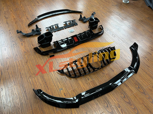 Paraurti Auto in ABS, Splitter Anteriore BRS, Diffusore Posteriore, Griglia GT, Spoiler PSM per <span class=keywords><strong>Mercedes</strong></span> W205 <span class=keywords><strong>C205</strong></span> 15-17 - Product Image 4