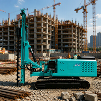 Pile driver hydraulique solaire de 4 à 6 m avec moteur diesel et châssis sur chenilles