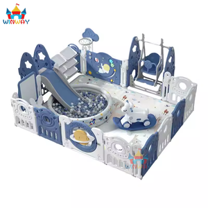 WINWAYTOYS Aire de jeux intérieure pour enfants, piscine à balles souple, parc de jeux pliable en bois, PVC, PP, avec toboggan et balançoire pour bébés, utilisation scolaire en intérieur - Product Image 6