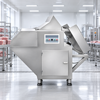 Machine automatique de découpe de cubes de viande congelée en acier inoxydable pour lignes de transformation de bœuf, porc et poulet