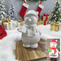 Nouveauté en stock, article cadeau, cadeau de Noël pour enfants, jouet éducatif, cerfs de Noël blancs incassables pour enfants, peinture DIY