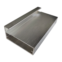 Perfil de extrusión de aluminio Perfil de marco de aluminio para ventanas Puerta de vidrio y gabinete de cocina