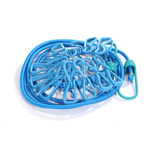 12-clip indoor retractable <b>clothesline</b>, no drilling required, windproof and slip-resistant, suitable for outdoor sock drying. - Product Image 5