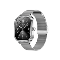 Montre connectée OEM pour femme, dorée, écran TFT, bracelet en caoutchouc, appels Bluetooth, suivi de la fréquence cardiaque et du sommeil, assistant vocal IA, calendrier, IP68, Android