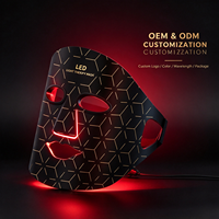 Masque facial LED Photon, 4 couleurs de luminothérapie, masque facial en silicone, lumière rouge NIR, sans fil, utilisation à domicile, appareil portable pour les soins de la peau