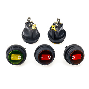 สวิตช์โยกกันน้ำแบบกลม KCD2 พร้อมไฟ 3 ขา 12V 20A สวิตช์อัตโนมัติ - Product Image 1