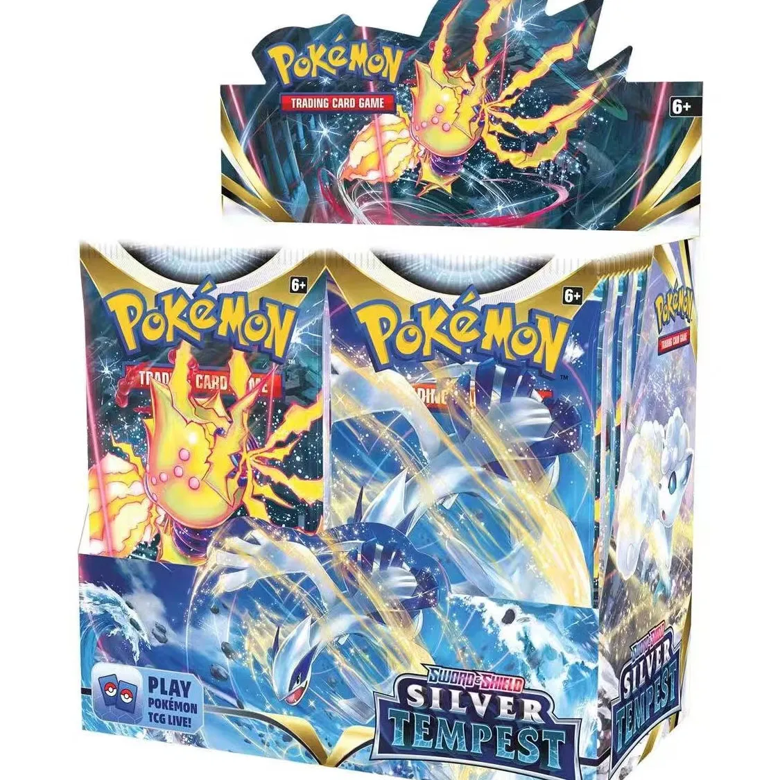 Hot Sale English French Spanish Poke mon Booster Card Box 360 pcs/box Pokemoned Trading Card Playing Crate Poke mon Card