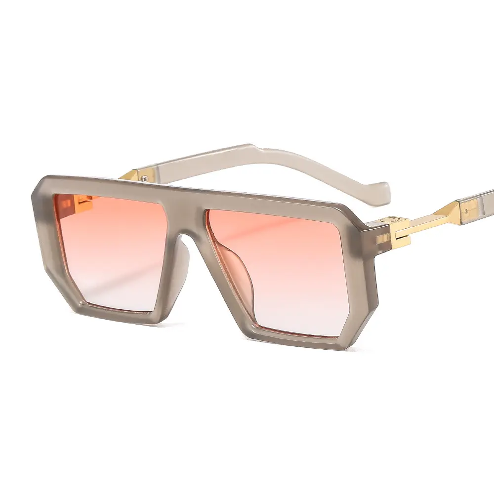 JH22061 плоские очки унисекс матовая оправа солнцезащитные очки с защитой от УФ-лучей Модные прямоугольные Солнцезащитные очки Квадратные очки